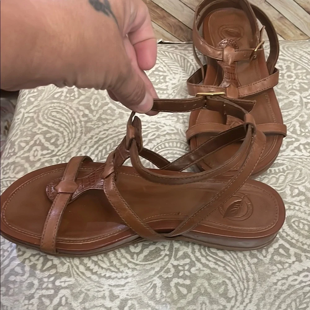 NURTURE Pierre 211 Women's Brown Leather strappy Sandals size‎ 7